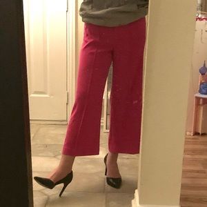Wide leg cropped pants